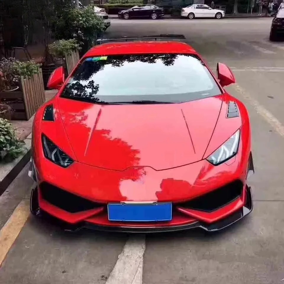 Hot Selling   RZ Style Carbon Fiber Front Car Bumper Lip for Huracan LP610 Front Spoiler Body Kit